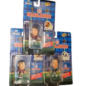 NFL Players Headliners vintage mini Bobblehead‎ Figures set of 3